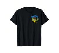 Lion algérien rugissant, symbole de force et de fierté, couleurs vives rappelant la culture berbère, drapeau national subtilement intégré.Casual fit homme élégant. Découvrez notre T-shirt Homme 220g, 