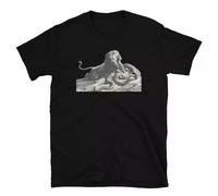 Lion and Snake Slay Your Serpents T-Shirt Black L