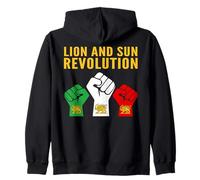 Lion and Sun Revolution Persian Heritage Poings levés Protes Sweat à Capuche