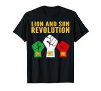Lion and Sun Revolution Persian Heritage Poings levés Protes T-Shirt