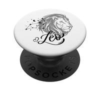 Lion, astrologie, étoiles, mythologie, cool, mystérieux, PopSockets PopGrip Interchangeable