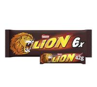 LION - Barres Chocolat au Lait Croquantes et Gourmandes, Texture Croustillante (6x42g) - Le lot de 4