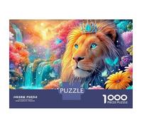 Lion Bijoux sous Un Croissant de Lune Puzzle De 1000 Pièces Le Lion Qualité Premium, Excellent Jeu pour Adultes Et Enfants 70x50cm/1000pcs