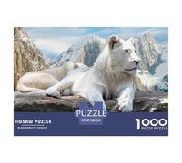 Lion Blanc 1000 Pieces Jigsaw Puzzles for Adults Challenging Game Stress Relieving Entertainment Cultivate The Spirit of Teamwork for Adults Gifts 38x26cm/1000pcs