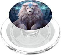 Lion Blanc Spirituel PopSockets PopGrip pour MagSafe