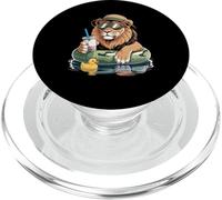 Lion Boba Perle Thé au Lait Lions PopSockets PopGrip pour MagSafe