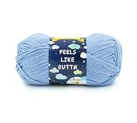 Lion Brand - Lot de 1 pelote de laine douce et peignée pour tricot, crochet et loisirs créatifs - Pervenche