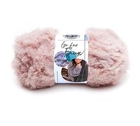 Lion Brand Pelote de laine en fausse fourrure volumineuse pour tricot, crochet et loisirs créatifs - Caniche rose