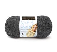 Lion Brand Yarn 674-152 Touch of Alpaga Pelote de Laine mélangée Gris Anthracite Acrylique