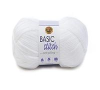 Lion Brand Yarn Company 202-100 Basic Stitch Fil anti-boulochage Blanc