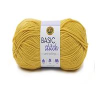 Lion Brand Yarn Company 202-158 Basic Stitch Fil anti-boulochage Moutarde
