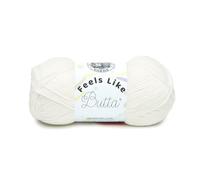 Lion Brand Yarn Company 215-100 Feels Like Butta Pelote de fils à tricoter Blanc