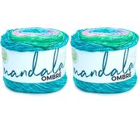 Lion Brand Yarn Company 551-209 Mandala Ombre Pelote de fils à tricoter (Lot de 2)