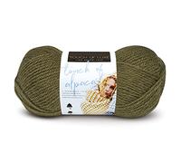 Lion Brand Yarn Company 674-132 Touch of Alpaca Yarn, Olive, Un écheveau