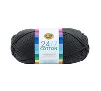 Lion Brand Yarn Company Fil de Coton, 100% Coton, Gris Anthracite