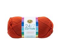 Lion Brand Yarn Company Fil de Coton, 100% Coton, Mandarine