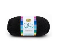 Lion Brand Yarn Company Fil de Coton, 100% Coton, Noir