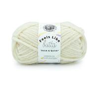 Lion Brand Yarn Company Fil, polyester, blanc antique, 1 paquet