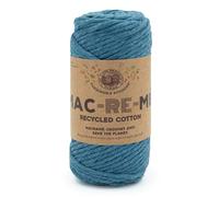 Lion Brand Yarn Company Mac-Re-Me Fil, Coton, Bleu foncé, 7oz/200g77yd/70m