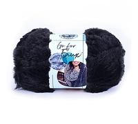 Lion Brand Yarn Company Pelote de fils à tricoter pour faux BL, panthère noire, taille unique