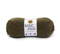 Lion Brand Yarn Company Point de Base Basic Stitch 202-132 Fil Anti-Boulochage, Vert Olive, One Skein, Set de 170 Pièces