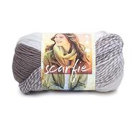 Lion Brand Yarn Fil à Tricoter en Acrylique, Autre, Cream/Taupe, 23.59 x 12.79 x 13.43 cm