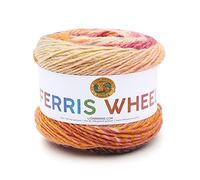 Lion Brand Yarn Fil, acrylique, cerise sur le dessus, un écheveau