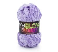 Lion Brand Yarn DIY Glow Fil chenille Violet