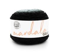Lion Brand Fil Mandala Gradient multicolore pour tricot, crochet et artisanat, noir, 1 pièce