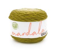 Lion Brand Yarn Mandala Gradient Fil multicolore pour tricot, crochet et artisanat, olive, 1 unité