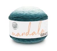 Lion Brand – Pelote de fil Mandala Gradient multicolore pour tricot & crochet – bleu sarcelle foncé