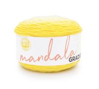 Lion Brand Yarn Mandala Gradient Pelote de fil multicolore pour tricot, crochet et artisanat, jaune, 1 pièce