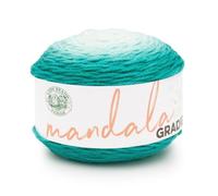 Lion Brand – Pelote de fil Mandala Gradient multicolore pour tricot/crochet/artisanat – Vert de mer