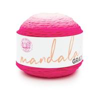 Lion Brand Yarn Mandala Gradient Pelote de fil multicolore pour tricot, crochet et travaux manuels, rose vif
