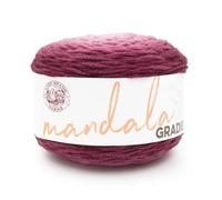 Lion Brand Yarn Mandala Gradient Pelote de laine multicolore pour tricot, crochet et artisanat, bordeaux