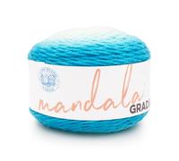 Lion Brand Yarn Mandala Gradient Pelote de laine multicolore pour tricot, crochet et artisanat, turquoise, 1 pièce
