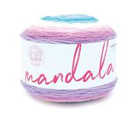 Lion Brand Yarn Pelote de fil Mandala multicolore pour crochet et tricot - Fil artisanal - Liger
