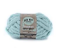 Lion Brand Yarn Pelote de fils à tricoter en polyester Bleu clair Taille unique