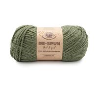 Lion Brand Yarn Respun Thick & Quick, super volumineux en polyester recyclé pour tricot, crochet et travaux manuels, vert persistant, 1 pièce