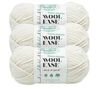 Lion Brand Yarn Wool-Ease Lot de 3 pelotes de laine épaisse et rapide pour pêcheur