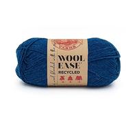 Lion Brand Yarn Wool-Ease Pelote de laine recyclée pour crochet, bleu roi