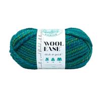 Lion Brand Yarn Wool-Ease Thick & Quick Pelote de fil doux et épais pour tricot, crochet et travaux manuels Bleu