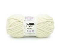 Lion Brand Yarn, Wool-Ease Wow Jumbo Pelote de laine mélangée pour projets de tricot rapide et de crochet, crème