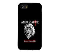 Lion chrétien de Juda avec poème de l'Ambassadeur de Style templier Coque pour iPhone SE (2020) / 7/8