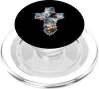 Lion chrétien de Juda Croix Sauveur Écriture Religieuse PopSockets PopGrip pour MagSafe
