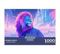 Lion coloré 1000 Pièces Jigsaw Puzzle Animaux pour Adultes Artistique Cadeaux Qualité Supérieure Activité Créative 38x26cm/1000pcs