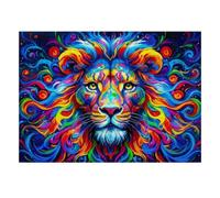 Lion Couleur Tourbillon 1000 Pièces Mini Puzzle pour Adultes Décoration