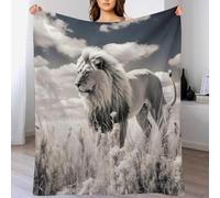 Lion Couverture pour Adultes Et Enfants, Flannel, Couvertures Douce Et Moelleuse, pour Canapé-lit Et Sofa 130×180cm