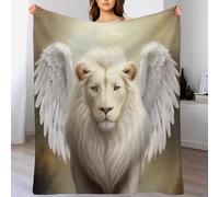 Lion Couverture pour Enfants Adultes - Flannel, Couvertures Douce - Respirante, Hypoallergénique, pour Lit Ou Canapé 130×180cm