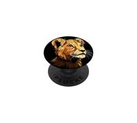 Lion Crinière de Lion Jeune Lion Sauvage Petit Lion Mignon PopSockets PopGrip Adhésif